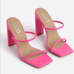 Highland Barely There Square Toe Heel Mule